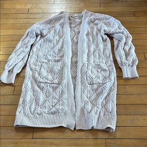 EUC No Boundaries Textured Knit Cardigan in Cream
